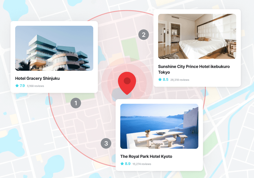 숙소 추천 기능